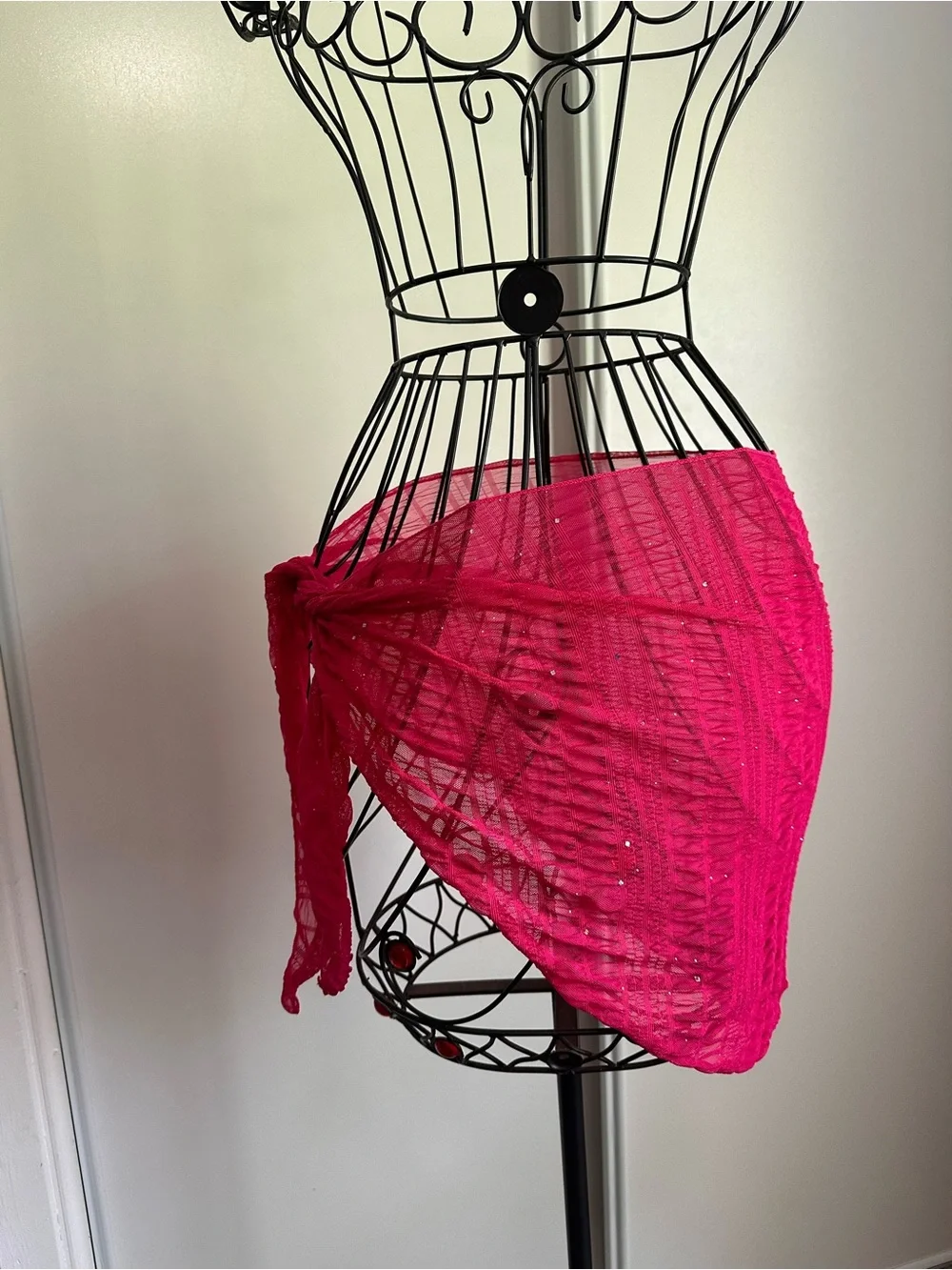 Hot Pink Sheer Sarong Wrap
